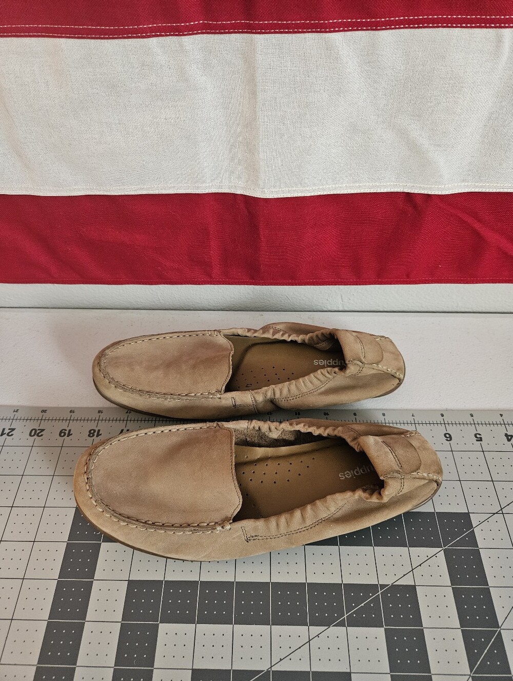 Hush Puppies Womens Leather Loafers HPO2 Flex Size 10M Brown Slip On Fall Shoes